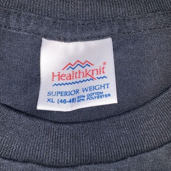 Vintage Healthknit Men's Unisex Rockin Sober Concert Graphic T-Shirt Black XL - Picture 8 of 8